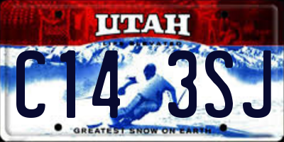 UT license plate C143SJ