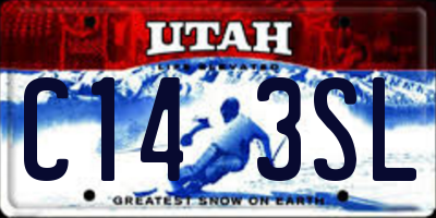 UT license plate C143SL