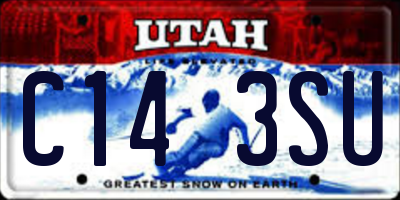 UT license plate C143SU