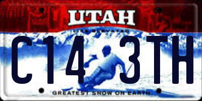 UT license plate C143TH