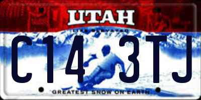 UT license plate C143TJ