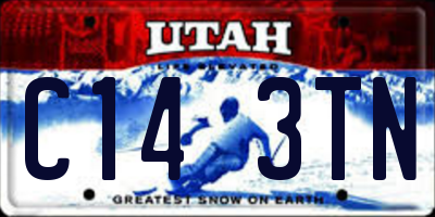 UT license plate C143TN