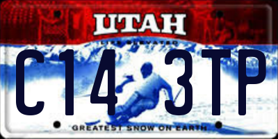 UT license plate C143TP