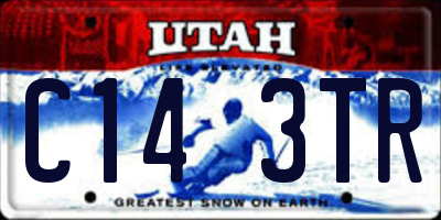 UT license plate C143TR