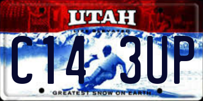 UT license plate C143UP