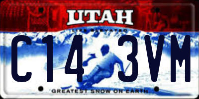 UT license plate C143VM