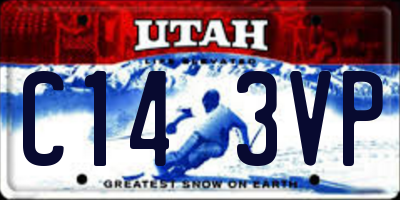 UT license plate C143VP