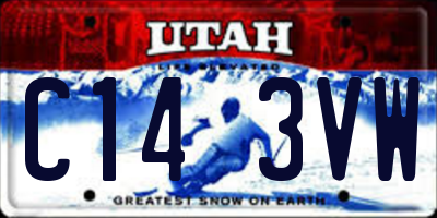 UT license plate C143VW