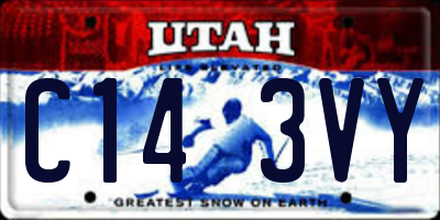 UT license plate C143VY
