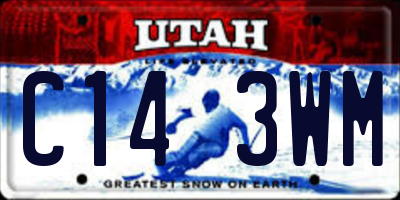 UT license plate C143WM