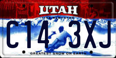 UT license plate C143XJ