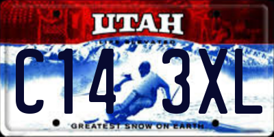 UT license plate C143XL