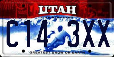 UT license plate C143XX
