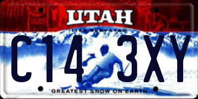 UT license plate C143XY