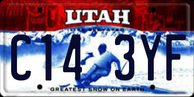 UT license plate C143YF