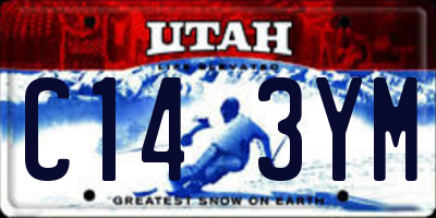 UT license plate C143YM