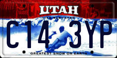 UT license plate C143YP
