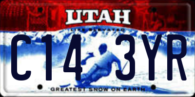 UT license plate C143YR