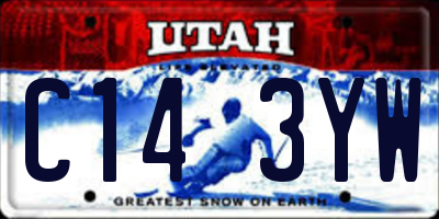 UT license plate C143YW