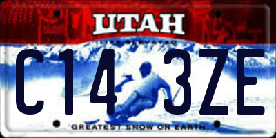 UT license plate C143ZE