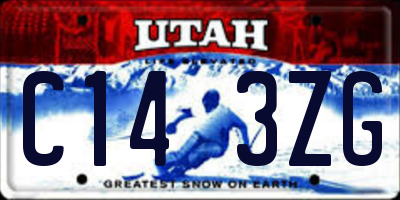 UT license plate C143ZG
