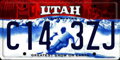 UT license plate C143ZJ