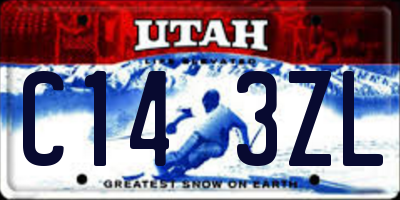 UT license plate C143ZL