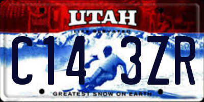 UT license plate C143ZR