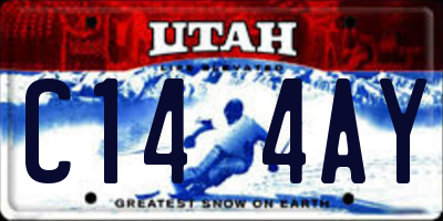UT license plate C144AY