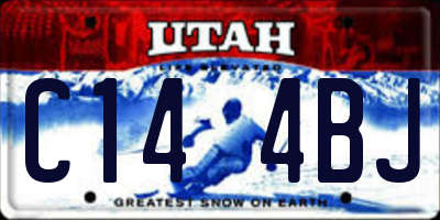 UT license plate C144BJ