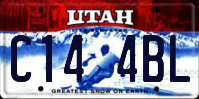 UT license plate C144BL