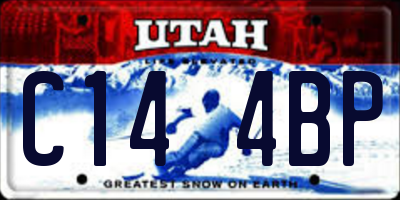 UT license plate C144BP