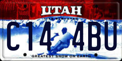 UT license plate C144BU