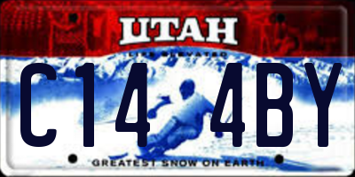 UT license plate C144BY