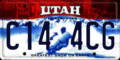 UT license plate C144CG