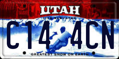 UT license plate C144CN