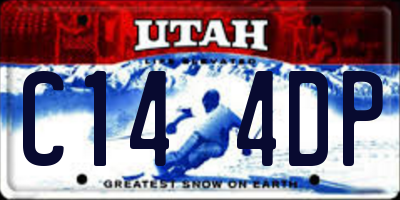 UT license plate C144DP
