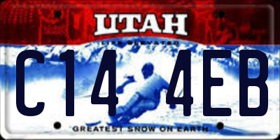 UT license plate C144EB