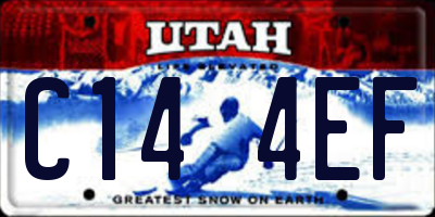 UT license plate C144EF