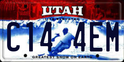 UT license plate C144EM