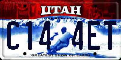 UT license plate C144ET