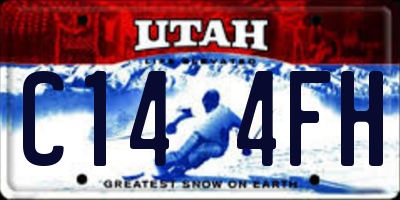 UT license plate C144FH