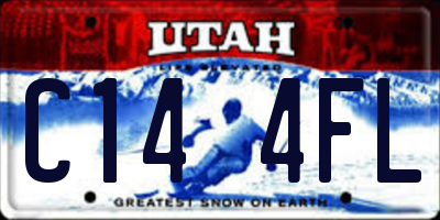 UT license plate C144FL