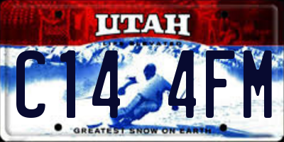 UT license plate C144FM