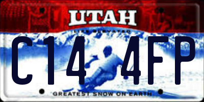 UT license plate C144FP