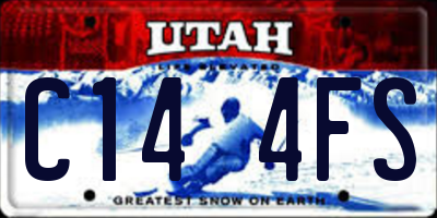 UT license plate C144FS