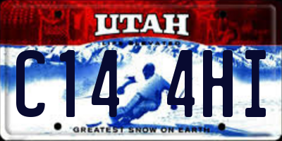 UT license plate C144HI