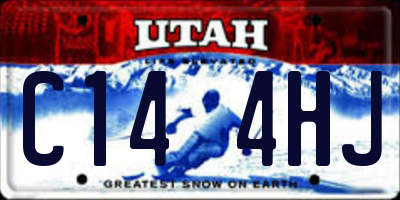 UT license plate C144HJ