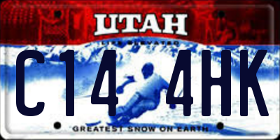 UT license plate C144HK