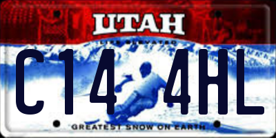 UT license plate C144HL